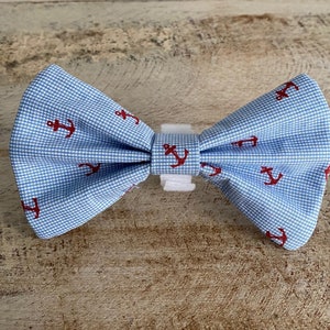 Summer Dog Bowtie, Nautical Dog Bowtie, Anchor Dog Bowtie, Summer Pet Bowtie, Summer Dog Bow Tie