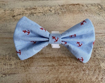 Summer Dog Bowtie, Nautical Dog Bowtie, Anchor Dog Bowtie, Summer Pet Bowtie, Summer Dog Bow Tie