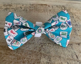 Mahjong Dog Bowtie, Mahjong bowtie, Mahjong Dog neckwear,