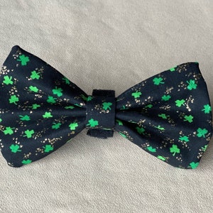 St. Patrick's Day Dog Bowtie, St. Patties Day Dog Bowtie, Shamrock Dog Bowtie, St. Patrick's Day Pet Bowtie image 2