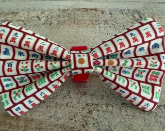 Mahjong Dog Bowtie, Mahjong Pet Bowtie, Mahjong Dog Neckwear, Fun Dog Bowtie