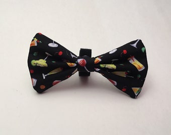 Cocktail Dog Bowtie, Cocktail Bow, Cocktail Pet Neckwear, Bartender Bowtie