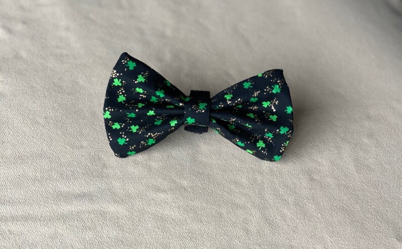 St. Patrick's Day Dog Bowtie, St. Patties Day Dog Bowtie, Shamrock Dog Bowtie, St. Patrick's Day Pet Bowtie image 1