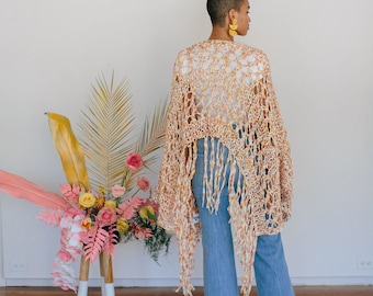 Knitting Pattern // Knit Shawl Pattern, Knitting Patterns for Women, Beginner Knitting Pattern, Knit Wrap, Handspun Yarns,