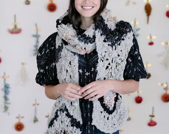 Annabell Scarf Knitting Pattern ~ Easy Knitting Pattern, Knit Scarf Pattern, Easy Knit Scarf, Bulky, Chunky Handspun Yarn