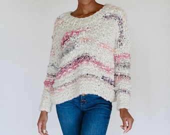 Sunwoven Sweater PATTERN, Knit Sweater Pattern,  Knit Sweater, Knitting Patterns for Women, Chunky Yarns, Sweater Pattern