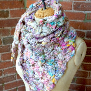 Knitting Pattern ~ Easy Knitting Pattern, Knit Shawl Pattern, Knitting Patterns for Women, Easy Knit Shawl, Bulky, Chunky Handspun Yarn