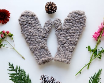 Tree Hugger Mittens Pattern ~ Knitting Pattern for Super Bulky, Chunky Yarns