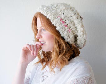 PATTERN // Knit Beanie Pattern ~ easy knitting pattern, knitting patterns for women, knit hat pattern, chunky, bulky, handspun yarns