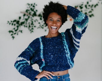 PATTERN / Knit Sweater Pattern, Knit Sweater Pattern, Easy Knit Sweater, Knitting Patterns for Women, Chunky Yarns, Beginner Sweater Pattern