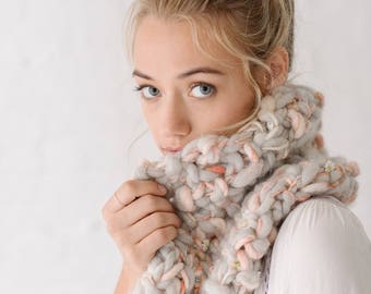 Knit Cowl Pattern ~ Knit Cowl Pattern, Easy Knitting Patterns, Knitting Patterns for Women, Beginner Knitter, Handspun, Bulky, Chunky Yarns