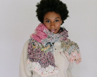 Padrão de tricô de xale Chevron Sunrise ~ Padrão de tricô fácil, padrão de xale de malha, xale de malha fácil, fio fiado à mão volumoso e robusto