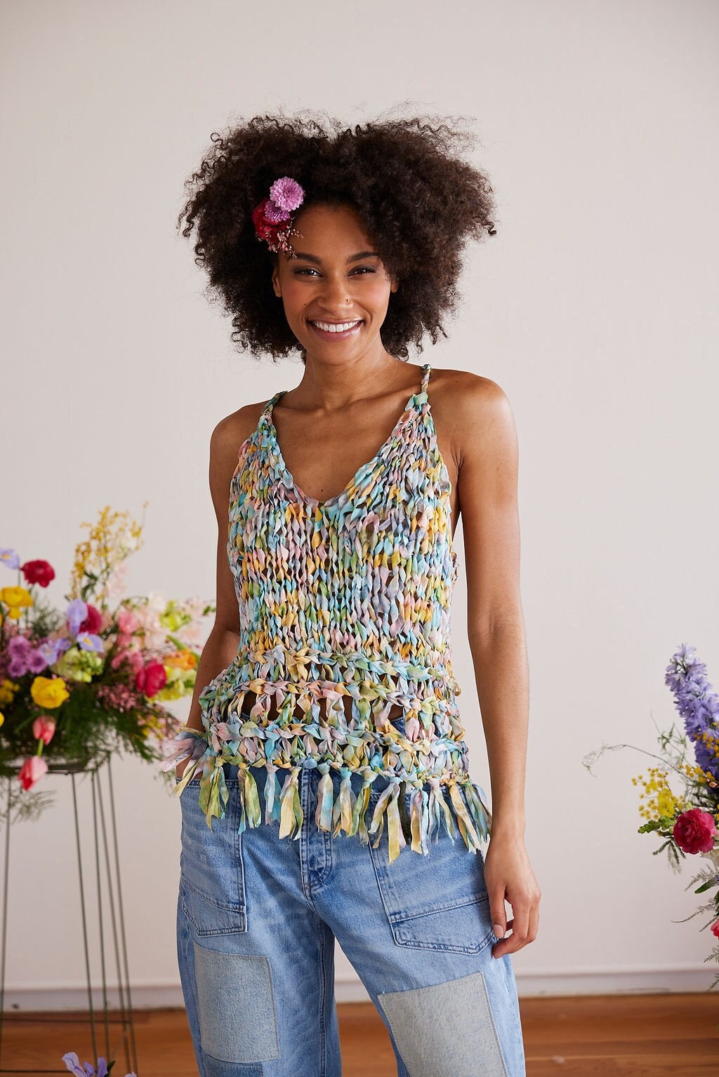 CLANE CROCHET CAMI KNIT TOPS CROCHET CAMI KNIT TOPS｜TOPS(トップス 