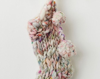 Wanderlust Stocking Pattern ~ Handspun Yarns, Christmas Stocking, Bulky Yarn, Chunky Yarns, Intermediate Knitter, Knit Collage Yarns
