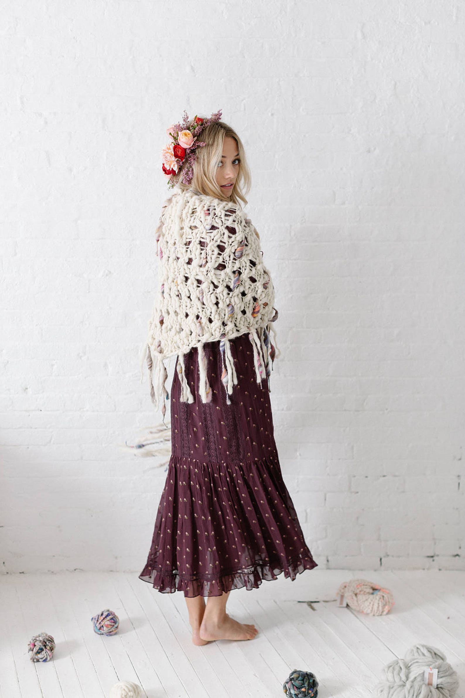 Knitting Pattern // Knit Shawl Pattern, Knitting Patterns for Women ...