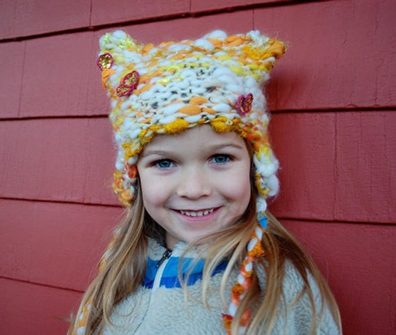 Pattern Kids Knitting Pattern Knit Hat For Kids Boho Knit Hat Pattern Easy Knit Hat Pattern Chunky Bulky Handspun Yarns