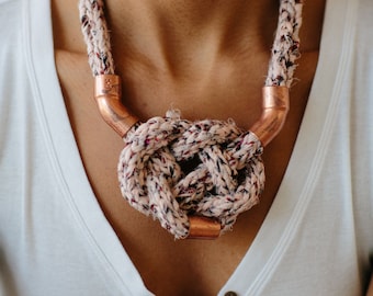 Celtic Knot Necklace Knitting Pattern ~ Easy, beginner knitter level!