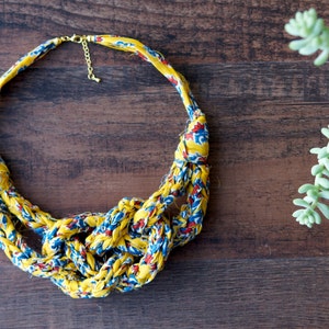 Wildflower Sailor Necklace Knitting Pattern Easy, beginner knitter level image 5