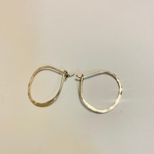 Hand Forged and Hammered Sterling Silver Hoops