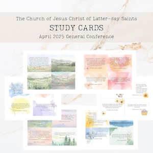 24 General Conference Quote Cards April 2025 | Printable Study Aid | Inspiring LDS Quotes | Instant Digital Download | Ministering Gifts PDF