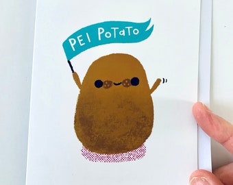 PEI Potato Blank Greeting Card