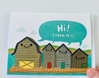 Hi From PEI Blank Greeting Card