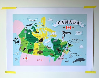 18"x24" Canada Map Poster