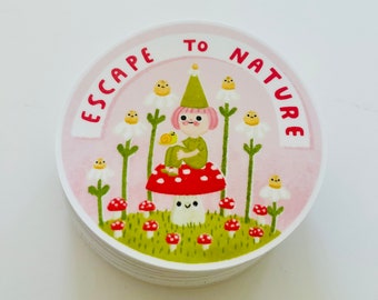 Escape to Nature vinyl sticker