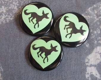 Chupacabra Crafts Shop Logo Button, Cryptid Pin, Cryptid Button, Chupacabra Pin, Vulture Culture Pin