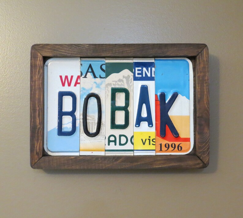 Custom License Plate Sign Last name First name Etsy