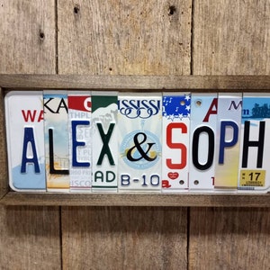 Personalized License Plate Sign Anniversary Gift For Boyfriend Girlfriend Wife Husband Wedding Gift House Warming mother's day