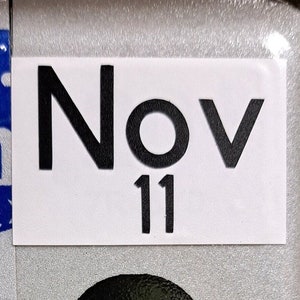 Custom Date Tag Sticker: License Plate Sign Gift