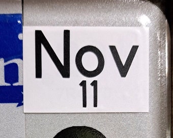 Custom Date Tag Sticker: License Plate Sign Gift