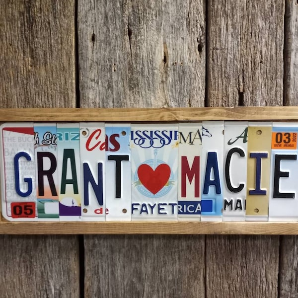 Personalized License Plate sign Anniversary Gift for Boyfriend Husband Girlfriend Wife Spouse Wedding House Warming groomsme