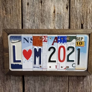 Custom License Plate, Personalized, Unique , Wedding, Birthday, 1 Year Anniversary, Gift for Men, Gift for Her for Him