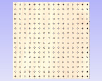 CNC Table Wasteboard - 33"x33" with 2" On Center T-Nut Holes - Top Grid - Flattening Toolpath in VCarve file - .crv and .svg File Included