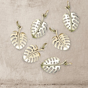 Sterling Silver Monstera Leaf Charm