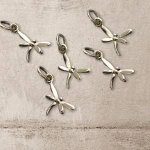 Tiny Sterling Silver Dragonfly Charm