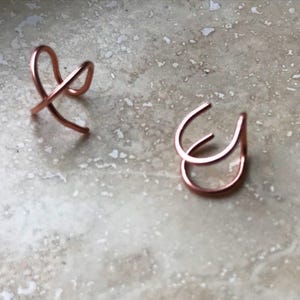 Set of 2 Ear Cuffs, Ear Cuff, Double Ear Cuff and Criss Cross Ear Cuff,No Piercing,Cartilage Ear Cuff,Simple Ear Cuff,Fake Cartilage Earring