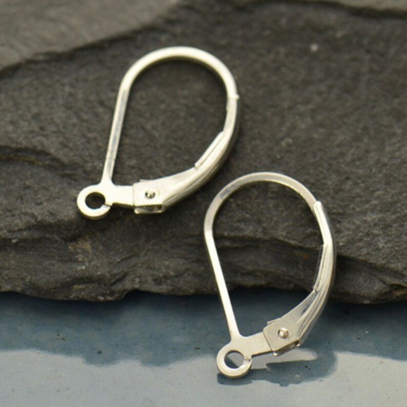 Plain Sterling Silver Lever Back Earring Findings Etsy