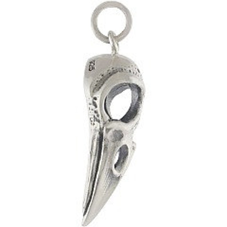 Nature-Holiday-Animal Sterling Silver Bird Skull Charm