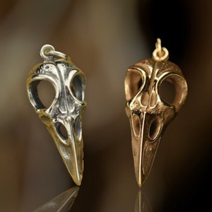 Sterling Silver Bird Skull Charm -Nature-Holiday-Animal