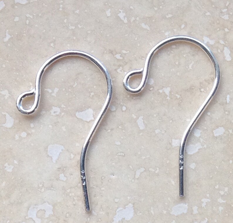925 Sterling Silver Ear Hooks Etsy