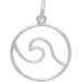 Sterling Silver Wave Pendant -beach-ocean-sea - Etsy