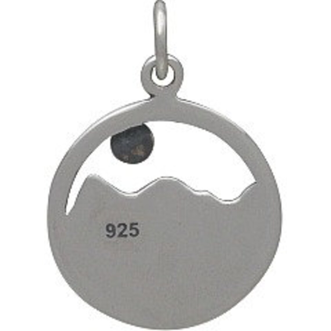 WithLoveSilver Sterling Silver Howling Wolf Pendant With Triquetra & Moon - .925 Silver, 6g