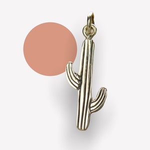 Sterling Silver Cactus Charm -Saguaro cacti -Desert-Landscape