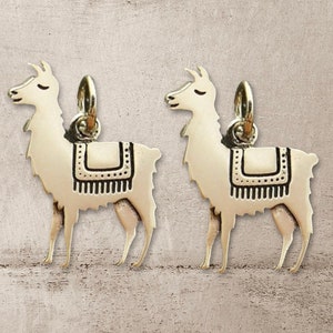 Sterling Silber Lama Charm -Alpaka