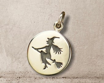 Sterling Silver Witch Charm - Halloween Charms