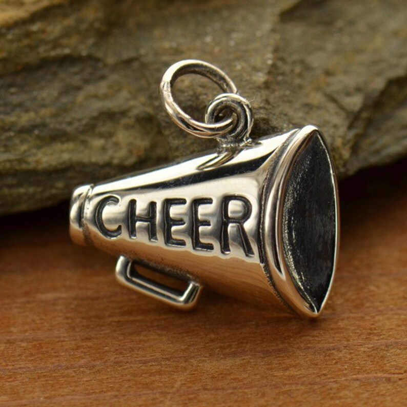 ANTIQUE SILVER BRACELET CONNECTOR CHARM CHEERLEADER MOM CHEER SPORTS ANTIQUE SILVER BRACELET CONNECTOR CHARM CHEERLEADER MOM CHEER SPORTS