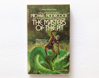 The Masters of the Pit de Michael Moorcock, 1ère édition 1965 Lancer Book, Livre de poche, Roman fantastique